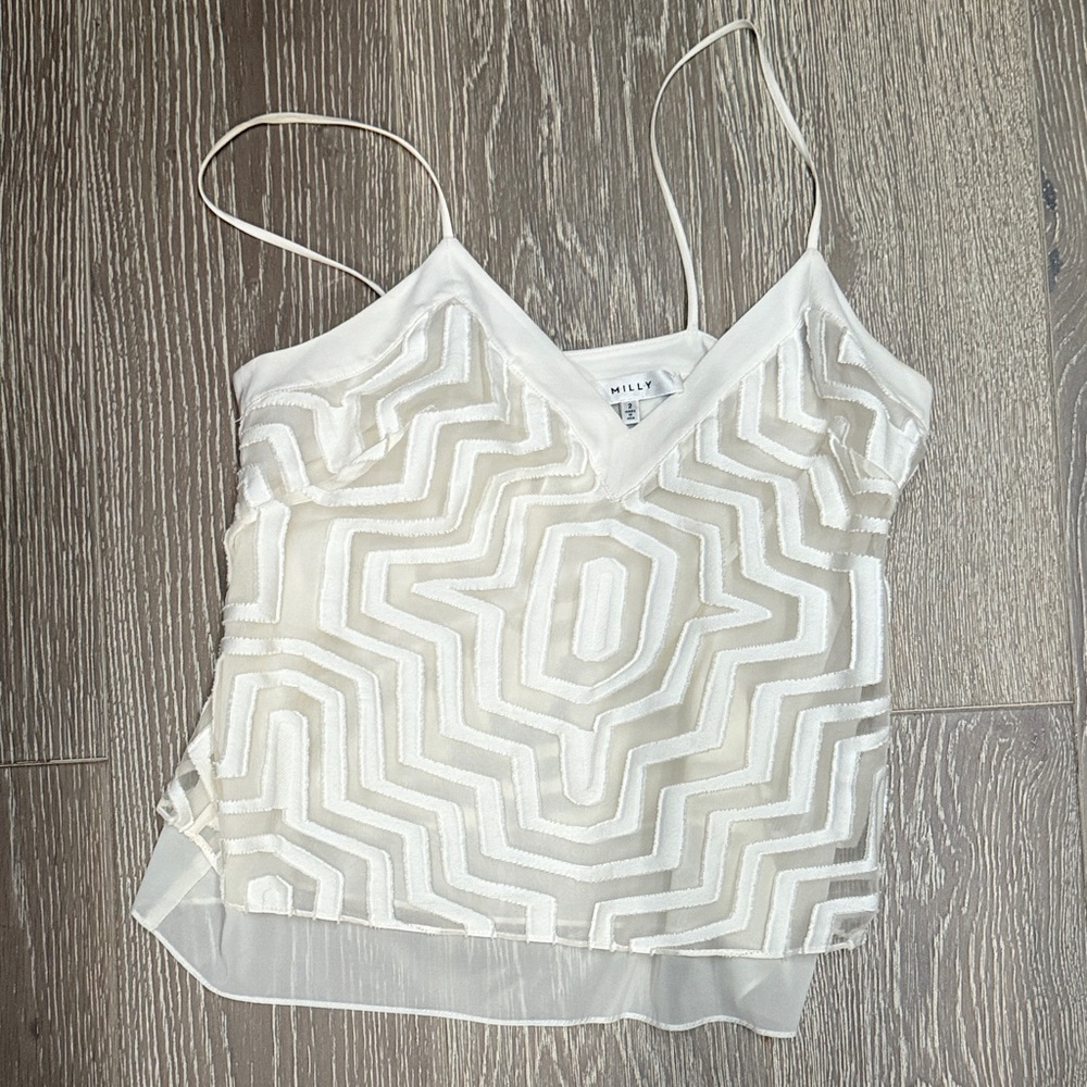 Milly Ivory Patterned Camisole